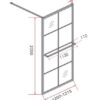 Inloopdouche met raster 120 cm - Lijntekening